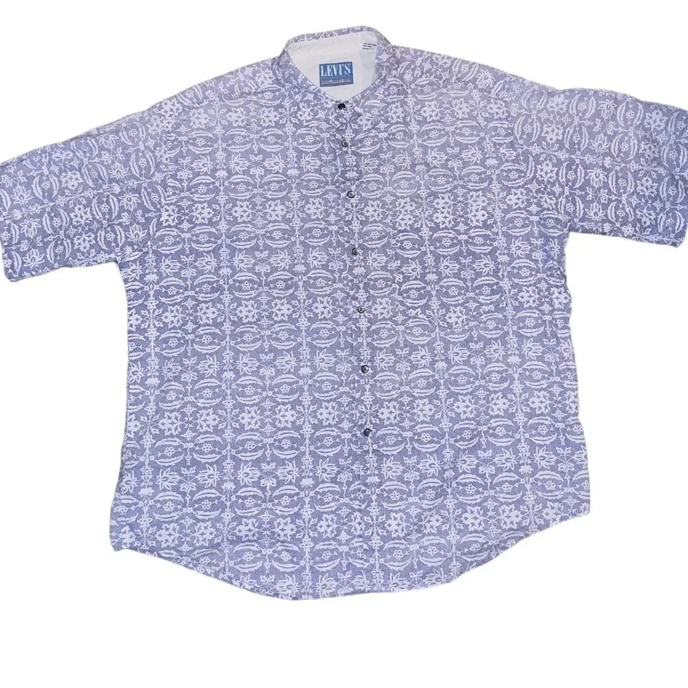 Levi's San Francisco Vintage Floral Button Down Cotton Shirt Mens Size XL Retro